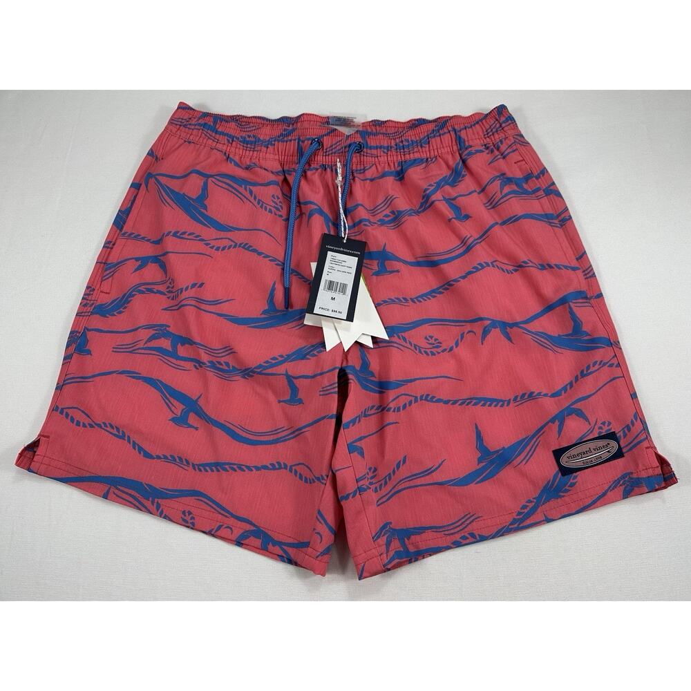 NEW VINEYARD VINES Performance Sea Grove Printed Marine Chappy Swim Trunks M - Picture 7 of 12